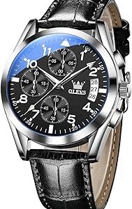OLEVS Mens Watches Chronograph Luxury Dress Moon Phase Watches